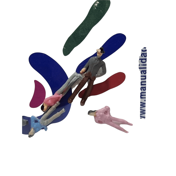 Pack 5 personas para maqueta entre 1.5 y 2.0 Cms de alto. 2