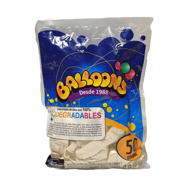 Bolsa Globo Perlado Colores N°9 -Balloons 50 unidades 1