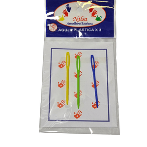 Pack 3 Agujas de lana plasticas /Nilsa