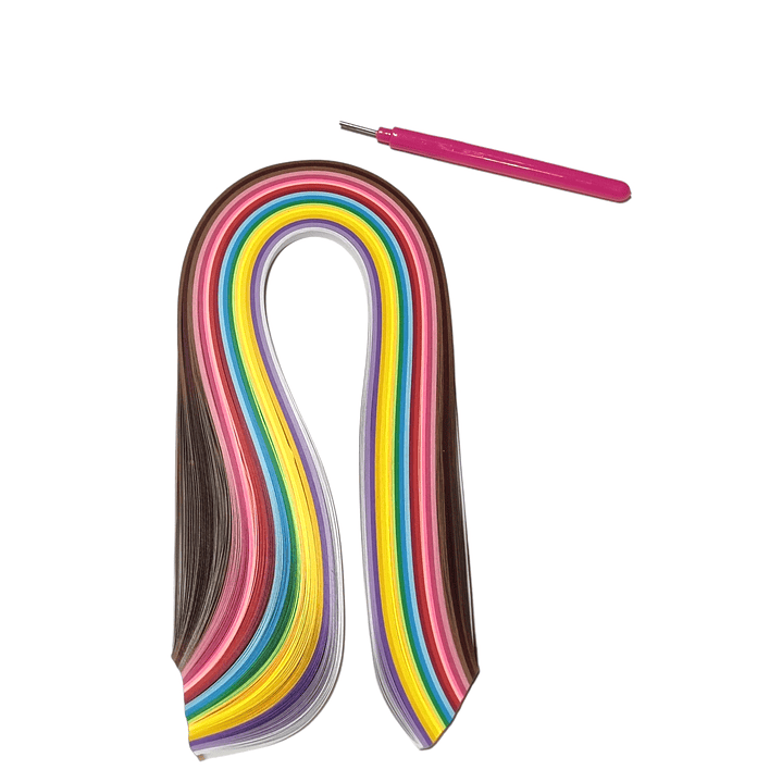 Set Papel cortado Quilling Filigrana 20 colores + Herramienta de Enrrolado 2