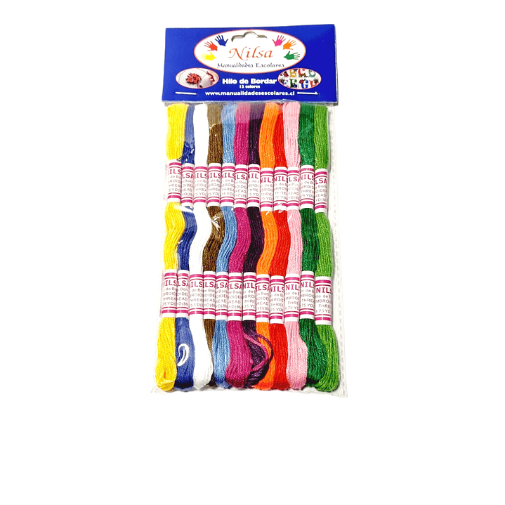 Hilo de bordar 12 Colores 8 Metros Cada Color /Nilsa 2