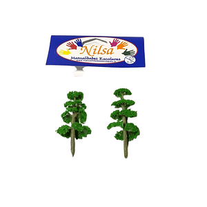 Pack 2 Arboles verdes para maqueta /Nilsa