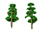 Pack 2 Arboles verdes para maqueta /Nilsa - Miniatura 2