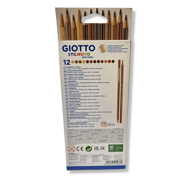 Lapices color piel -skin tone - Giotto Stilnovo 12 colores