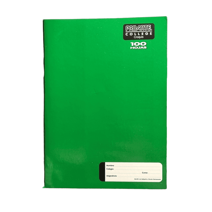 Cuaderno College Croquis 100Hjs. Proarte 1
