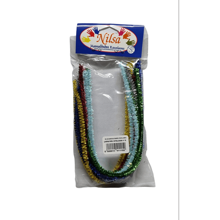 Limpia Pipa Metalizada Colores surtidos 12 unidades  /Nilsa 1