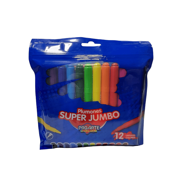 Plumones Super Jumbo Proarte 12 Colores