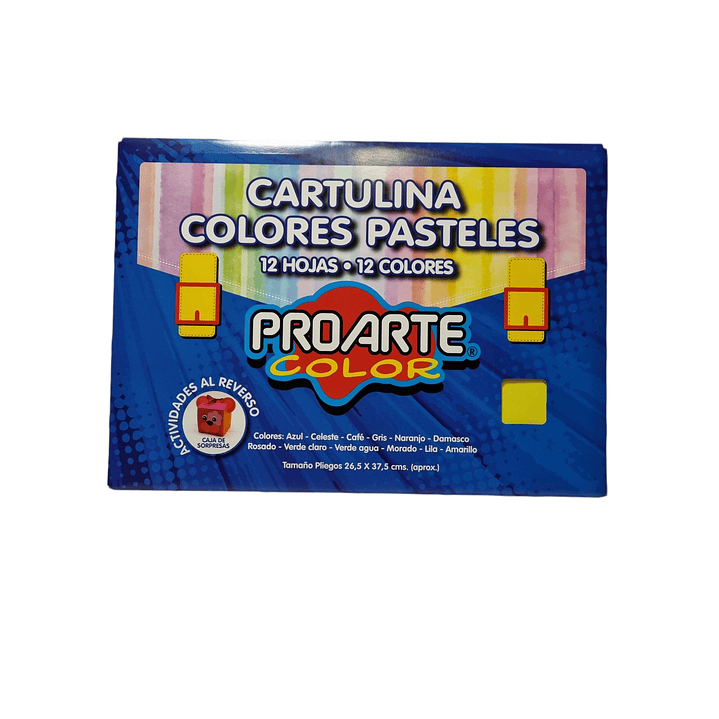 Block de Cartulina Colores pasteles Proarte 1