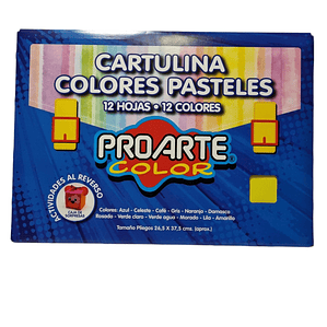 Block de Cartulina Colores pasteles Proarte