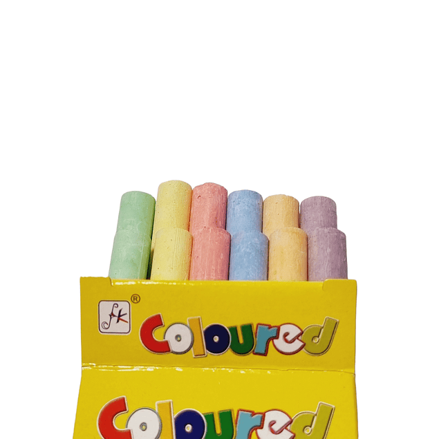 Caja 12 Tizas de Colores "Coloured" /10168