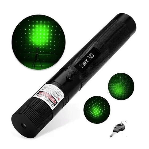 Puntero Laser Verde Astronómico Batería 6800Mah + Llave