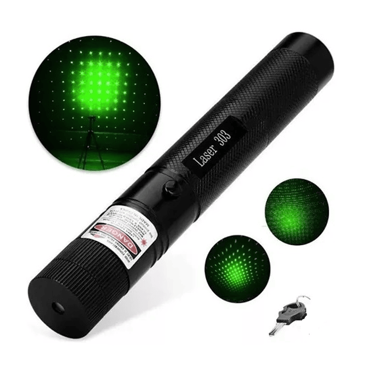 Puntero Laser Verde Astronómico Batería 6800Mah + Llave 5