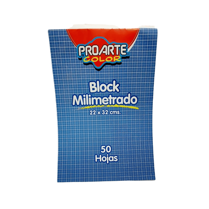 Block Milimetrado Proarte 22x32Cms. 50 Hojas. 1