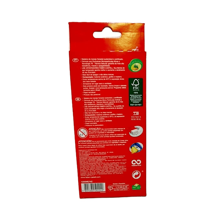 Pack 12 Lápices Grafito N°2 HB Redondo Faber-Castell 3