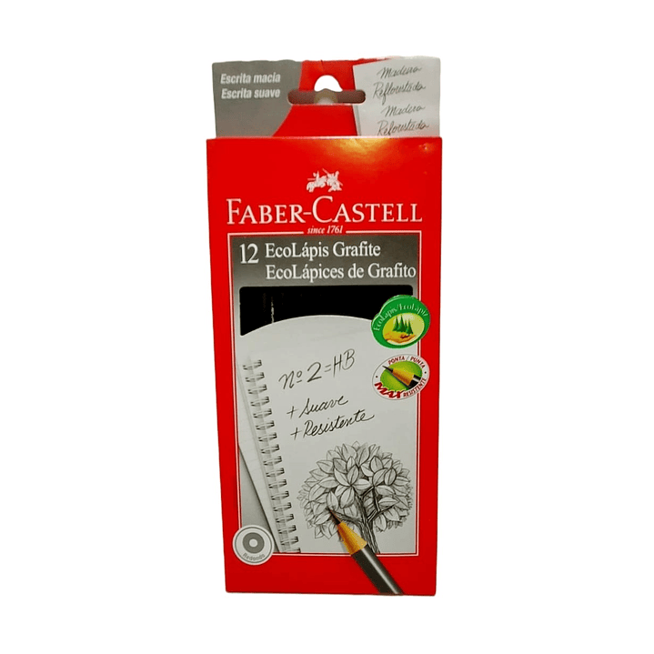 Pack 12 Lápices Grafito N°2 HB Redondo Faber-Castell 2