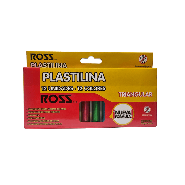 Plasticina - Plastilina Ross 12 Colores Triangular