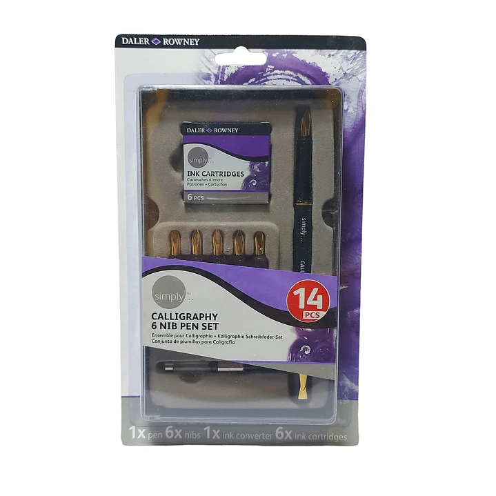 Pluma Caligrafía Simply - 6 Puntas de Cambio 1
