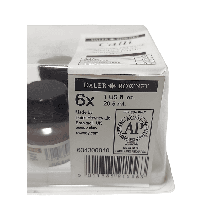 Pack 6 Tintas para Caligrafía Prueba de Agua - Calli 2