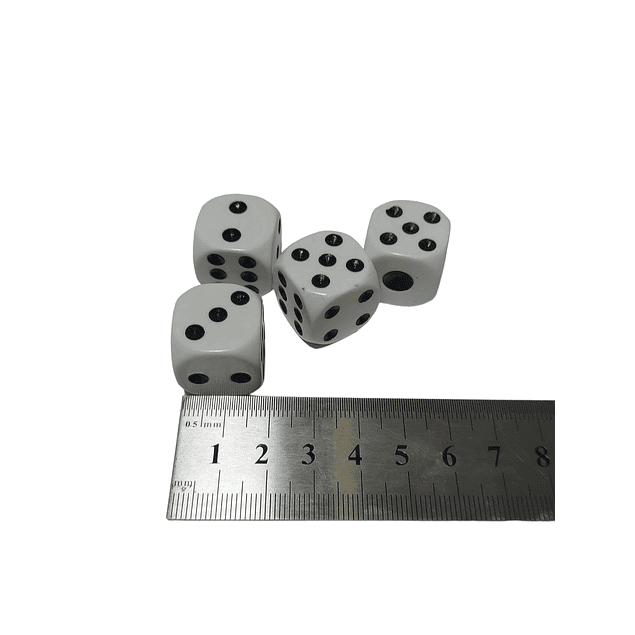 Pack 4 Dados Blancos 18x18 mm / Nilsa