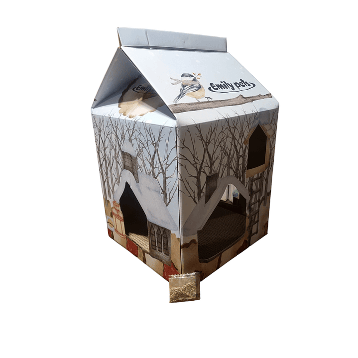 Caja tipo Leche Para Gato, incluye rascador y yerba gatuna 5