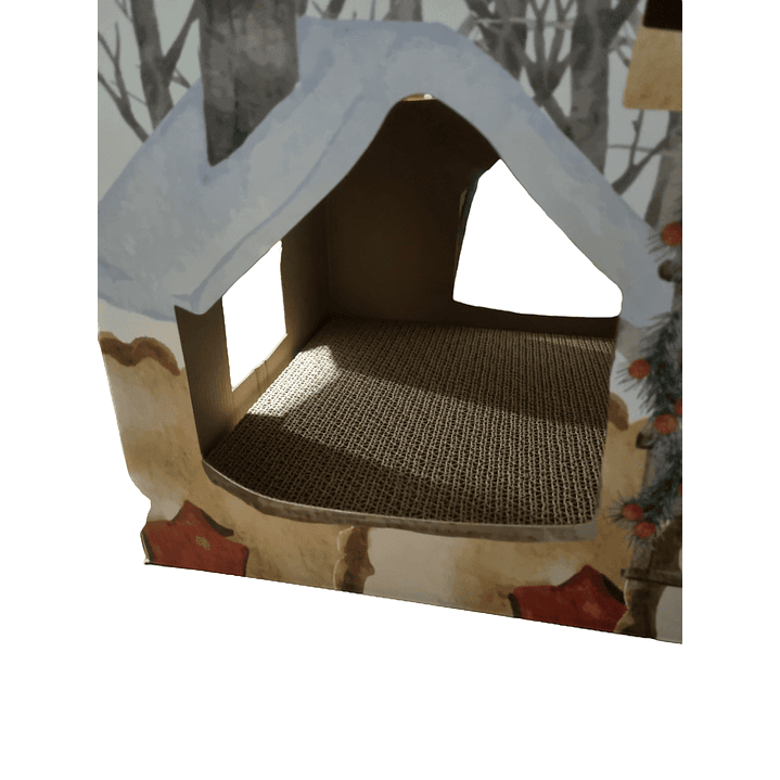 Caja tipo Leche Para Gato, incluye rascador y yerba gatuna 6