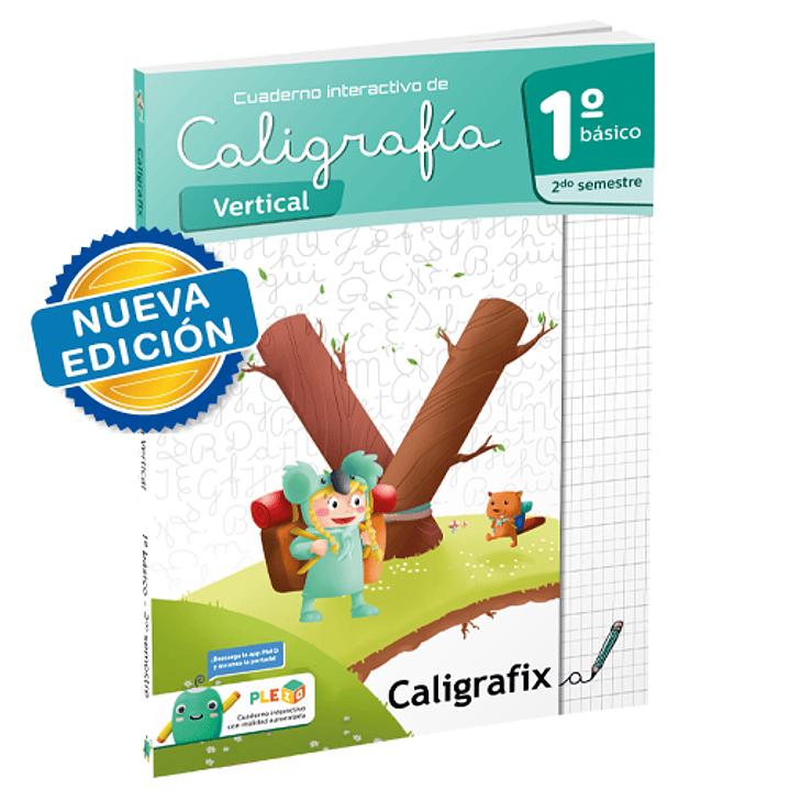 Cuaderno Caligrafix - Caligrafia Vertical 1° Basico 2do Semestre 1