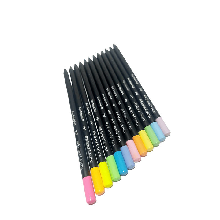 Lápices Faber-Castell SuperSoft 12 Colores Pastel 2