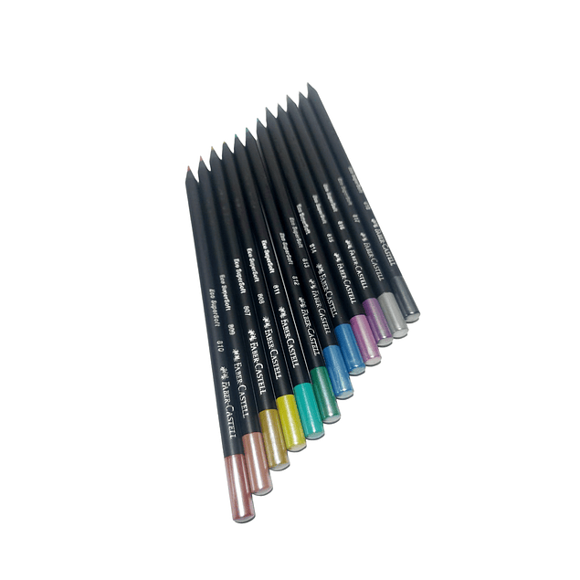 Lápices Faber-Castell SuperSoft 12 Colores Metálico 