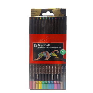 Lápices Faber-Castell SuperSoft 12 Colores Metálico 