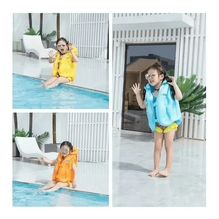 Chaleco Seguridad Inflable Flotador Niños Salvavidas 4