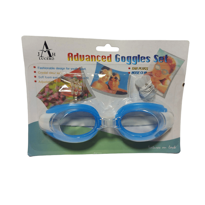 Lente de Natacion Ajustables + Clip nasal + Tapon auditivo 2