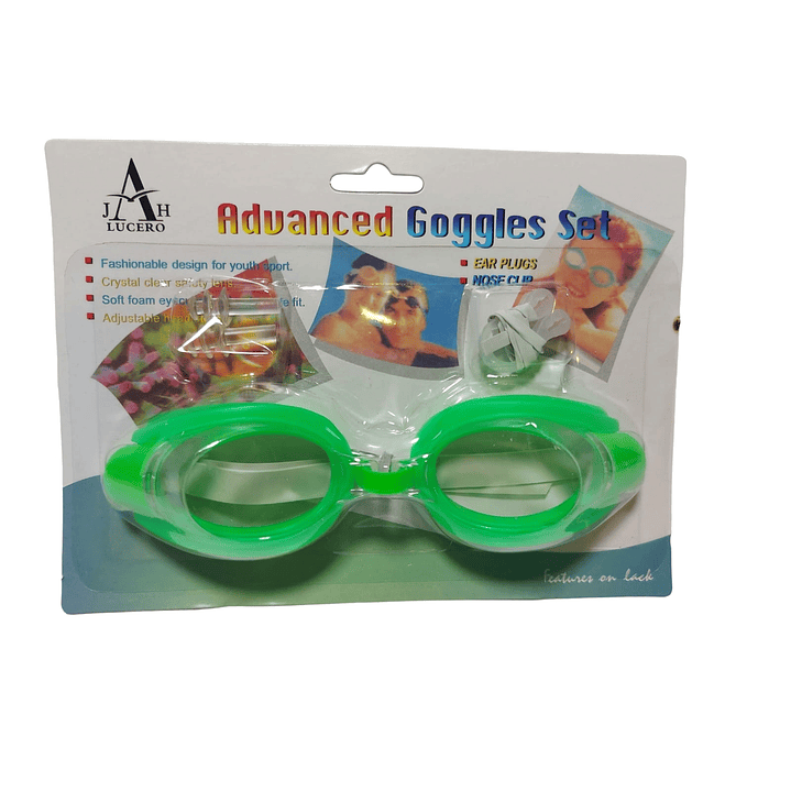 Lente de Natacion Ajustables + Clip nasal + Tapon auditivo 3