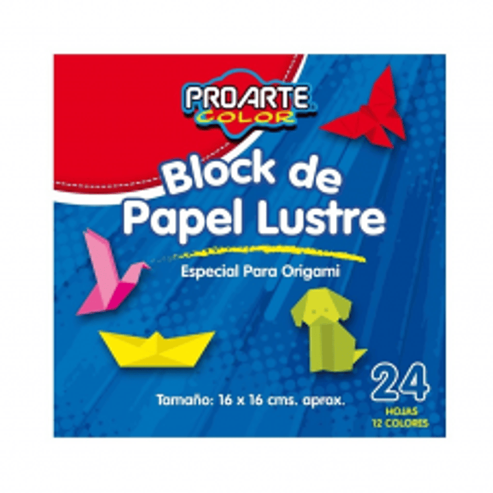 Papel Lustre Origami 16x16cm Proate 24Hojas. 1