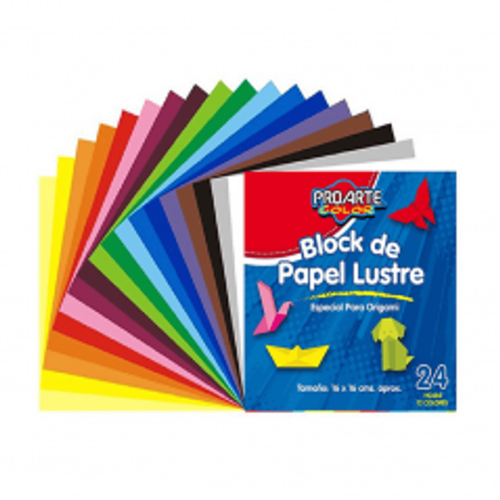 Papel Lustre Origami 16x16cm Proate 24Hojas. 2