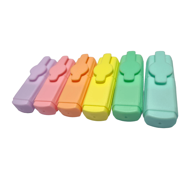 Pack 6 Mini Destacadores Color Pastel