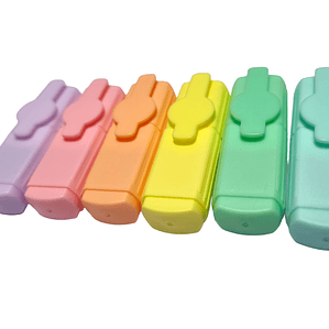 Pack 6 Mini Destacadores Color Pastel