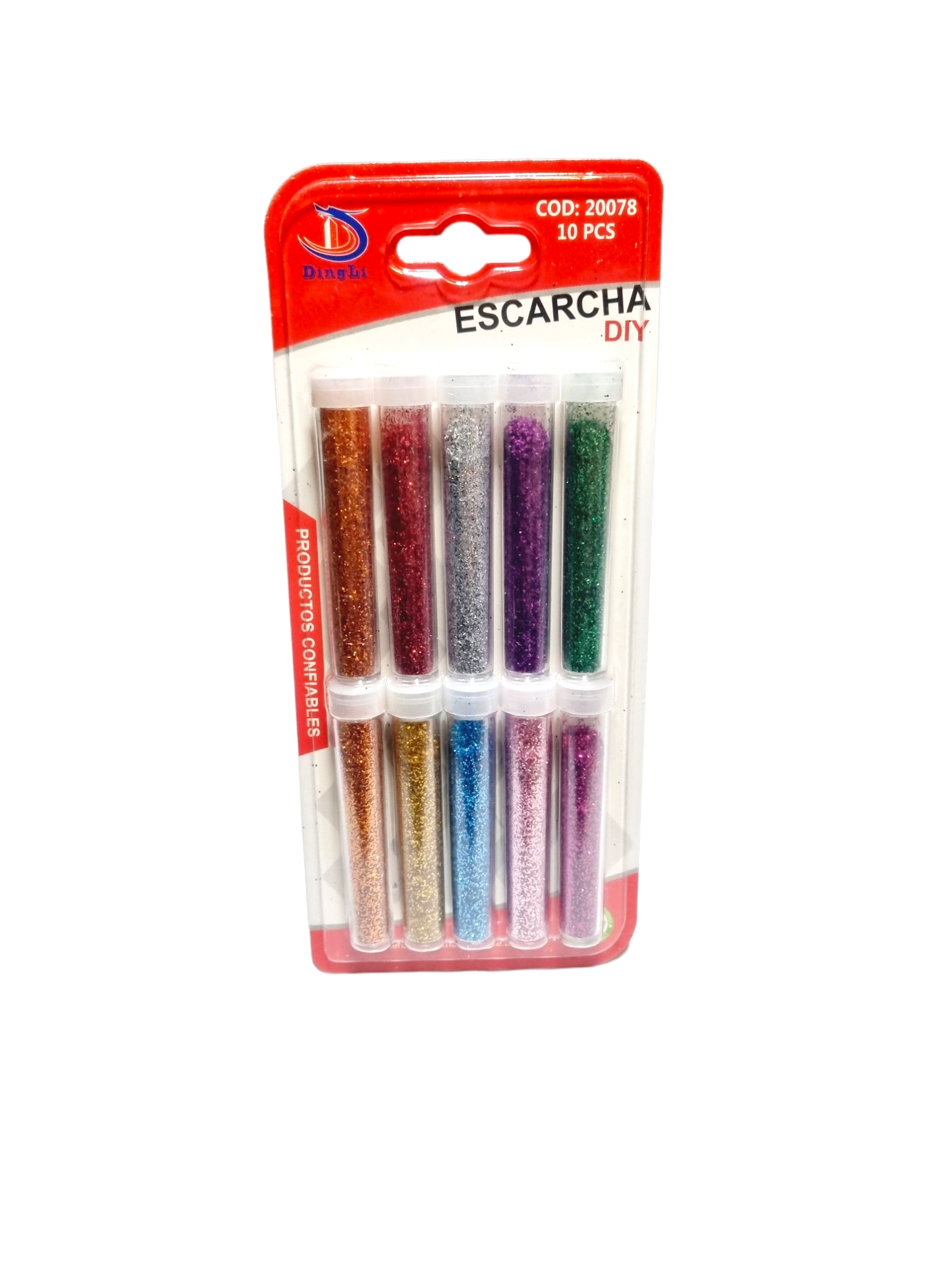 Set Escarcha 10 Colores Dingli
