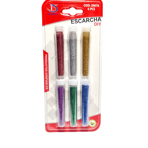 Set Escarchas 6 Colores 7gr Aprox