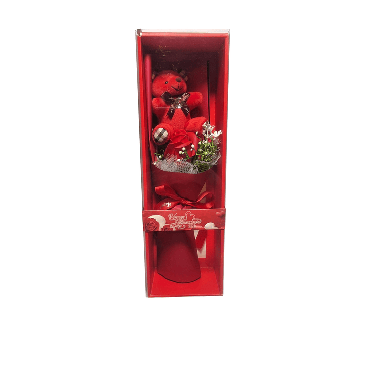 Ramo de Rosas artificial con osito - Enamorados - Madre 2