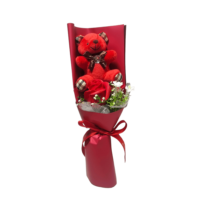 Ramo de Rosas artificial con osito - Enamorados - Madre 3
