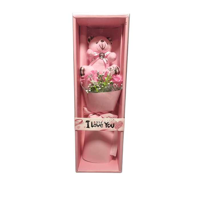 Ramo de Rosas artificial con osito - Enamorados - Madre 4