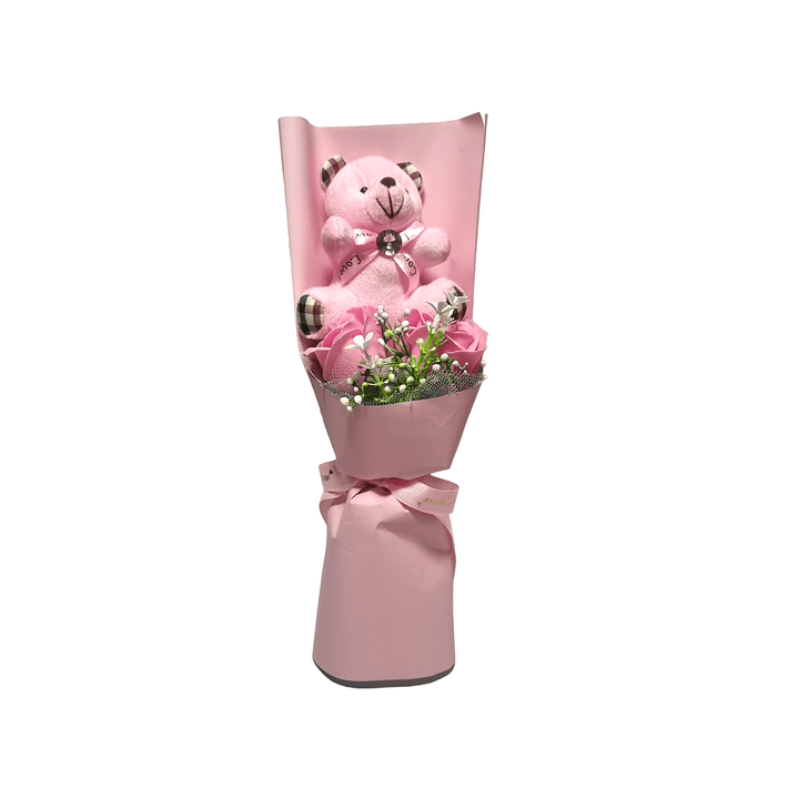 Ramo de Rosas artificial con osito - Enamorados - Madre 5