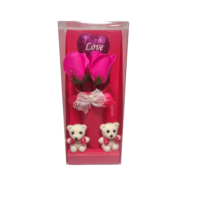 Rosas con Corazon y osos - Enamorados - Madre