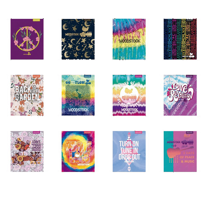 Pack 10 Cuadernos Universitarios Proarte 100hjs. Woodstock woman 1