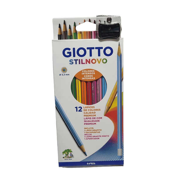 Lapices Giotto Stilnovo Colores intensos 12 colores