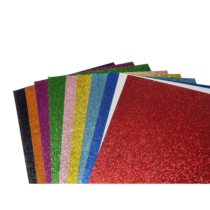 Papel Glitter 20x30 250g 10 Colores 1