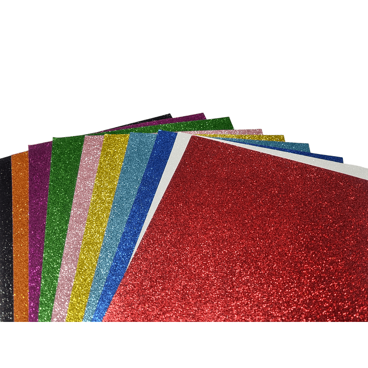 Papel Glitter 20x30 250g 10 Colores 4