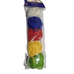 Pack 5 mini ovillo de lana Colores.