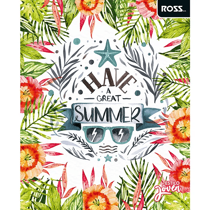 Pack 10 Cuadernos Universitarios ROSS 100hjs. Estilo Joven 12