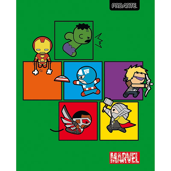 Pack 10 Cuadernos Universitarios Proarte 100hjs. Marvel Kawai 2